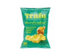 Trafo Chipsy Ziemniaczane Cienko Krojone o Smaku Śmietankowo - Cebulowym Bio 125g