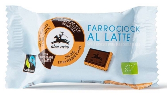 Herbatniki Orkiszowe Z Mleczną Czekoladą Fair Trade Bio 28g Alce Nero