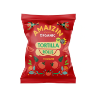 Amaizin Tortilla Rolls Tomato - tortille kukurydziane pomidorowe bezglutenowe BIO 100 g