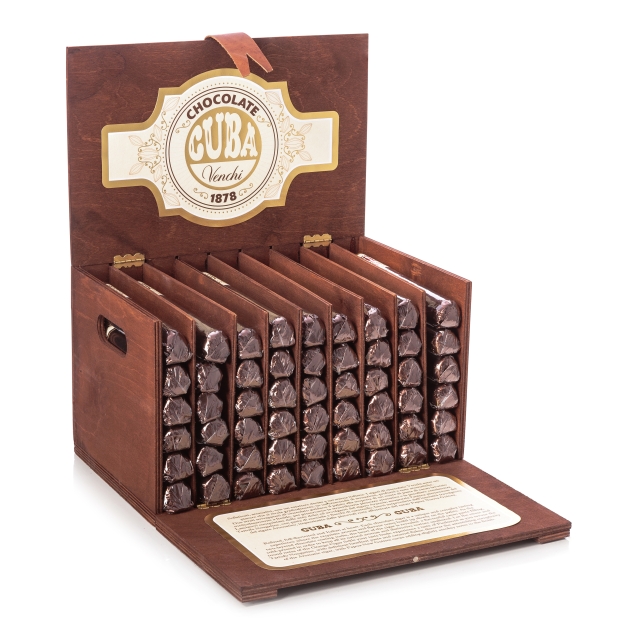 Venchi Chocolate Cigars In Wooden Box ( 54 Pcs)