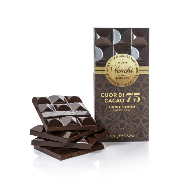 Venchi Ciemna Czekolada 75% Dark Chocolate Bar 100g