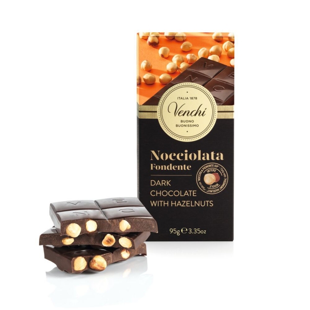 Venchi Nocciolata Dark – ciemna czekolada z orzechami laskowymi 95 g