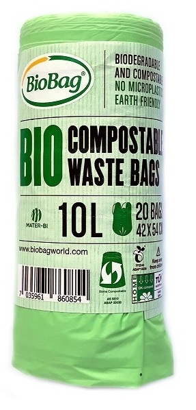 Biobag Worki Na Odpady Bio I Zmieszane 10 L 20 Szt (kompostowalne I Biodegradowalne)