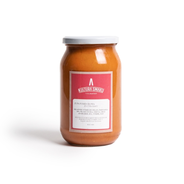 Kultura Smaku Zupa Pomidorowa Z Makaronem Ryżowym Wegańska Słoik 0,9l