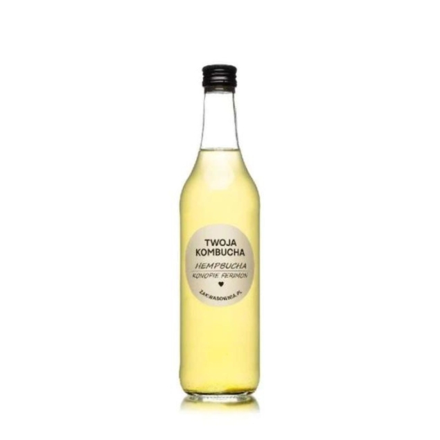 Delikatna.bio Kombucha Ekologiczna – Hempbucza Konopie Ferimon 500ml