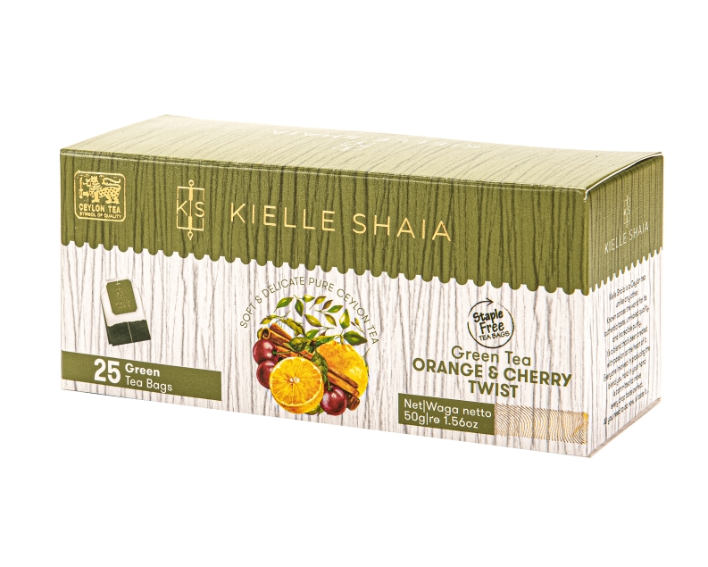 Kielle Shaia Herbata Orange&cherry Twist Green Tea Saszetki 25szt