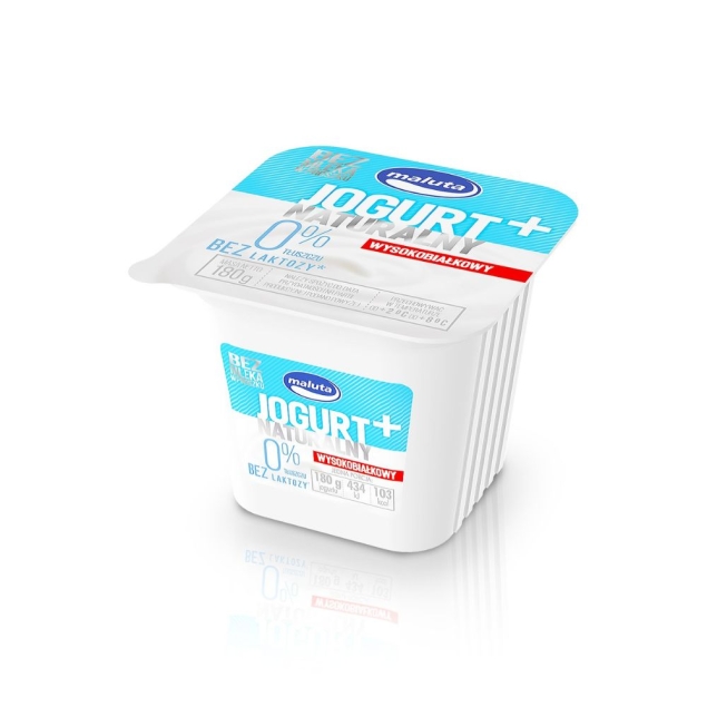 Maluta Jogurt Naturalny 0% tł. Wysokobiałkowy Bez Laktozy 180g