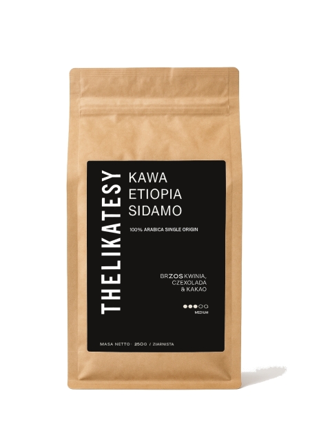 Kultura Smaku 100% Arabika Etiopia Sidamo Shakisso kawa naturalna ziarnista 250g