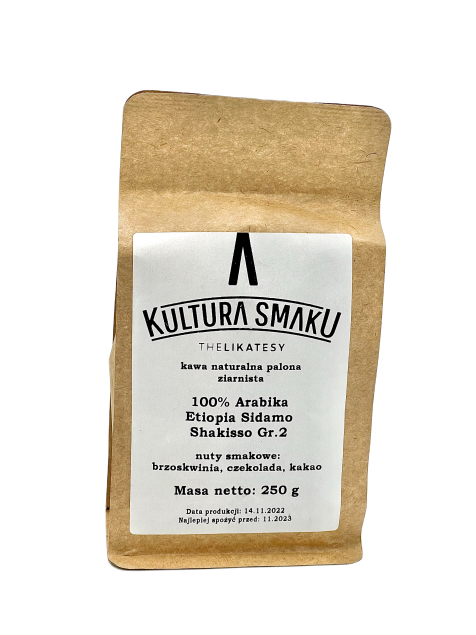 Kultura Smaku 100% Arabika Etiopia Sidamo Shakisso kawa naturalna ziarnista 250g
