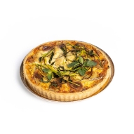 Kultura Smaku Quiche z Duszonymi Porami, Kozim Serem, Szczypiorkiem I Miętą