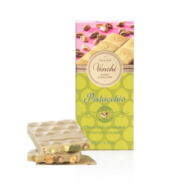 Venchi Pistacchio Gourmet pistacjowa kremowa czekolada z prażonymi pistacjami 95 g