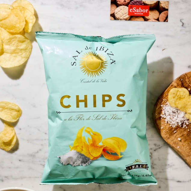 Sal de Ibiza Chips “a la Flor de Sal” – chipsy ziemniaczane z solą morską Fleur de Sel 45 g