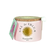 Sal de Ibiza Fleur de Sel sól z płatkami róży w ceramicznej misce z łyżeczką 140 g