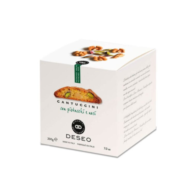 Deseo Deseo Cantuccini pistacchio e noci – włoskie ciastka pistacja i orzechy 200 g