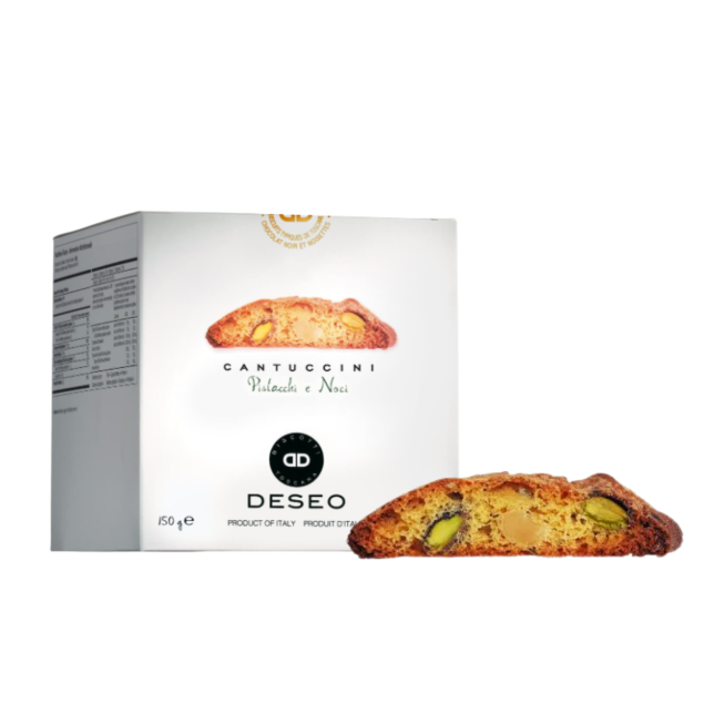 Deseo Deseo Cantuccini pistacchio e noci – włoskie ciastka pistacja i orzechy 200 g