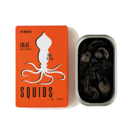 Jose Gourmet Ati Manel Squids in Ink - kalmary w sosie z dodatkiem atramentu z mątwy 110 g