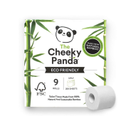 Cheeky Panda Papier  toaletowy z bambusa trzywarstwowy 9 rolek