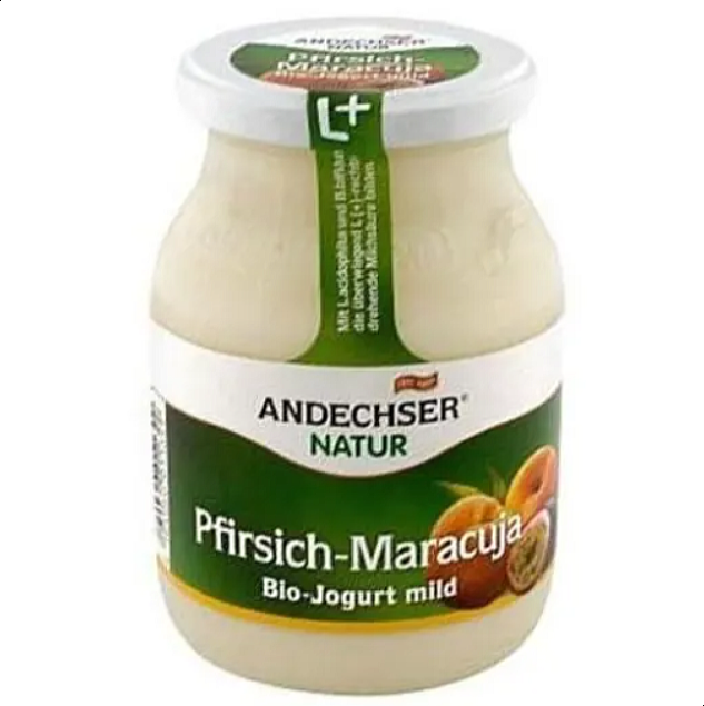 Andechser Natur Bio Jogurt brzoskwinia-marakuja 3,8% 500g