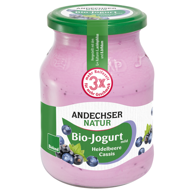 Andechser Natur Bio Jogurt jagoda-czarna przeczka 3,8% 500g