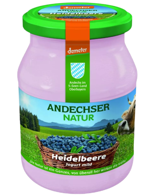 Andechser Natur Bio Jogurt Demeter jagodowy 3,8% 500g