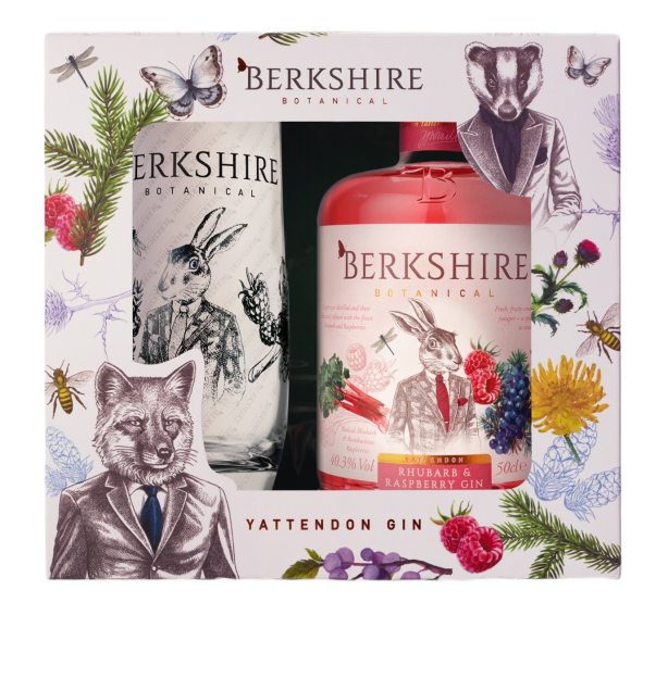 Berkshire Gin Rhubarb&Raspberry 40,3% 0,5l + szklanka