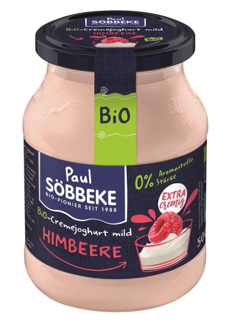 SOBBEKE Jogurt BIO malina (7,5 % tłuszczu w mleku) 500 g