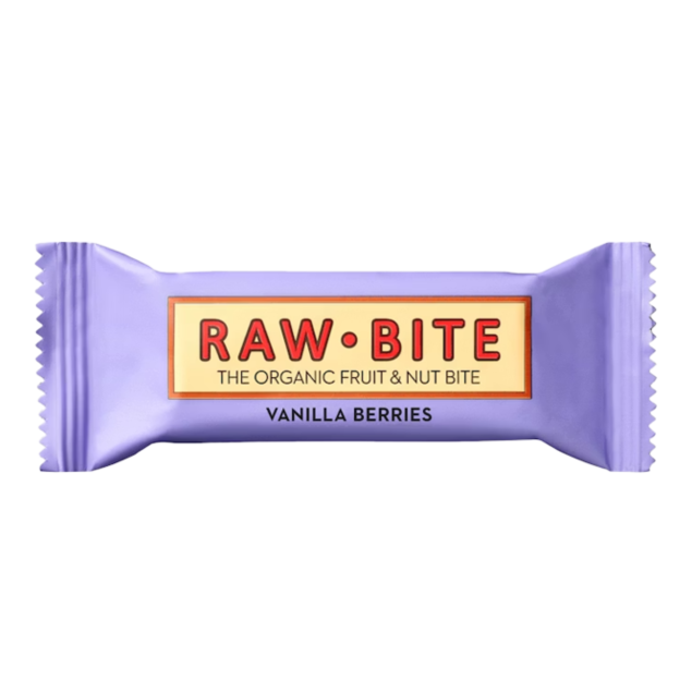 Rawbite Vanilla Berries – baton z owocami BIO 50 g