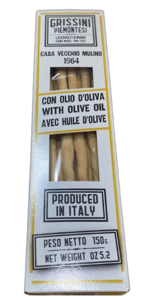 Casa Vecchio Mulino Grissini Piemontes - Breadsticks Rubata olive oil 150g