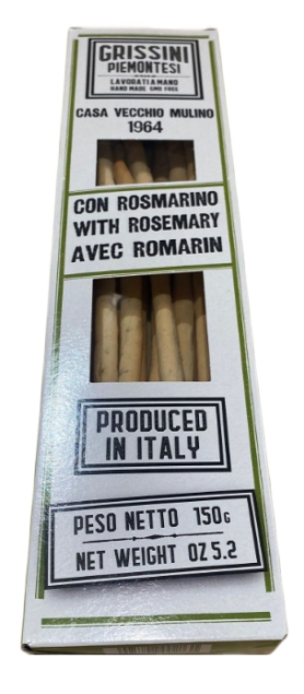 Casa Vecchio Mulino Grissini Piemontesi - Breadsticks Rubata rosemary 150g