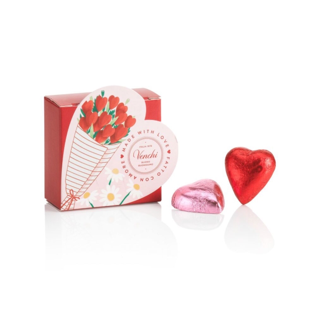 Venchi Love Heart Gift Box with assorted chocolates 40g