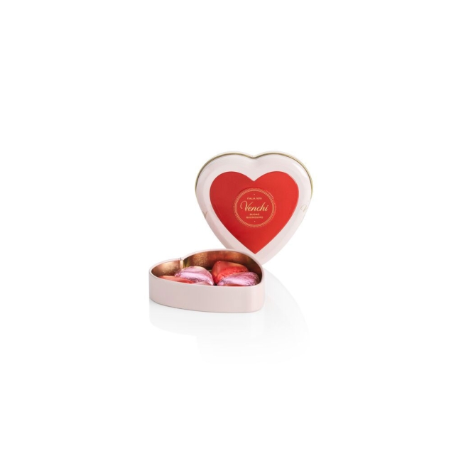 Venchi Valentine's Heart Tin with assorted chocolates 48g