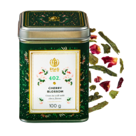 Piag Tea Cherry Blossom N°402 zielona herbata z kwiatami wiśni 100 g + puszka