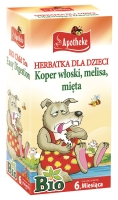 Apotheke Herbatka dla Dzieci - Koper Włoski, Melisa I Mięta po 6 Miesiącu Bio (20x1,5g) 30g