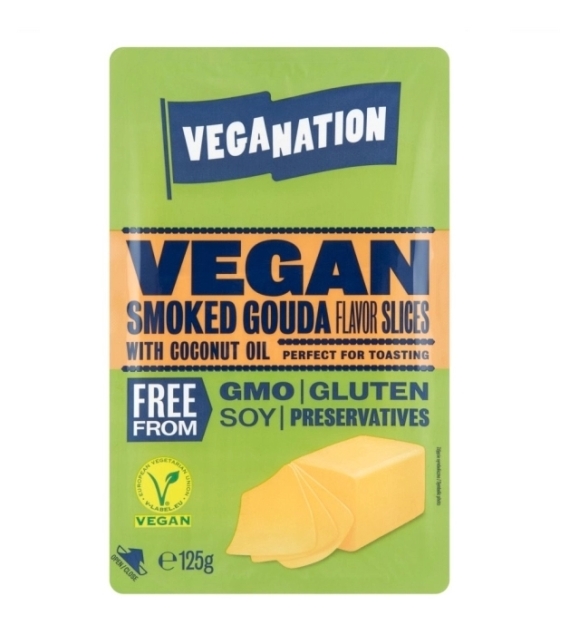 Veganation Wegańskie plastry o smaku wędzonej Goudy 125g