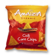 Amaizin (napoje Kokosowe, Tortilla, Chipsy, Inne) Chipsy Tortilla Kukurydziane Chili Bezglutenowe Bio 75g