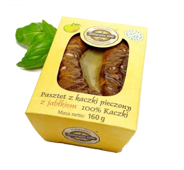 Tradycyjne Jadło Pasztet z Kaczki Pieczony z Jabłkiem 160g