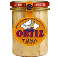 Ortiz Yellowfin Tuna Olive Oil Glass 270g  - Tuńczyk lekki w Oliwie