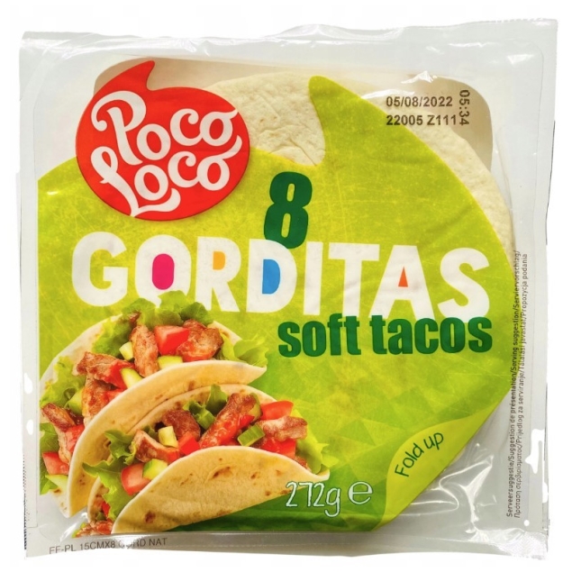 Poco Loco Gorditas Soft Tacos 8szt