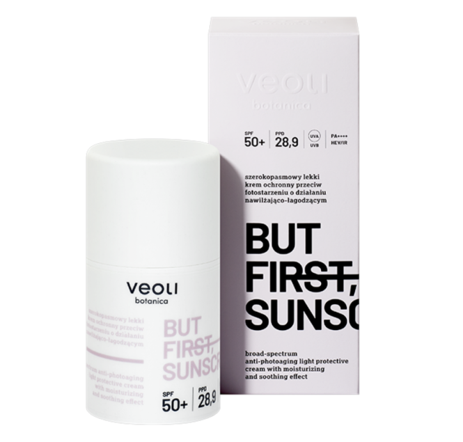 Veoli Botanica But First Sunscreen Krem ochronny SPF50+