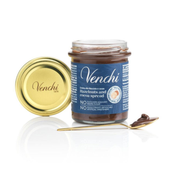 Venchi No Added Sugar Hazelnut Spread – krem czekoladowy i 28% orzechów z Piemontu IGP, bez dodatku cukru 200 g