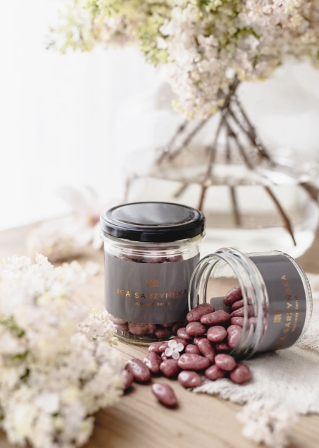 Iga Sarzyńska Draże Migdałowe - z malinami i białą czekoladą 100 g