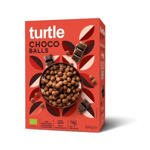 Turtle Kulki Zbożowe Czekoladowe Bio 300g