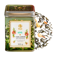 Piag Tea China Jasmine with Blossom N°400 chińska herbata jaśminowa 100 g + puszka