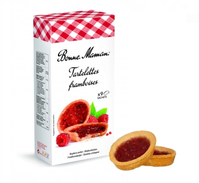 Bonne Maman Tartlets Framboises - francuskie ciastka tartaletki z maliną 135g