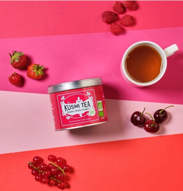 Kusmi Tea Four Red Fruits BIO czarna herbata z aromatami czerwonych owoców 100 g