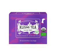 Kusmi Tea Lovely Night BIO herbata ziołowa z nutą cynamonu i gruszki (20 szaszetek)