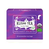 Kusmi Tea Lovely Night BIO herbata ziołowa z nutą cynamonu i gruszki (20 szaszetek)