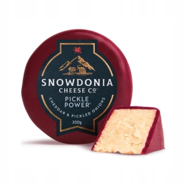 Snowdonia Cheddar Pickle Power with pickled onions ser z marynowaną cebulą 200 g