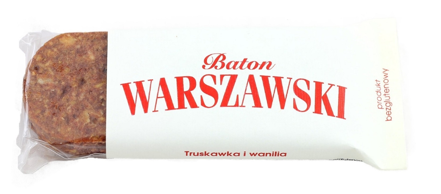 Baton Warszwski Baton Truskawkowy Z Wanilią Bezglutenowy 50g