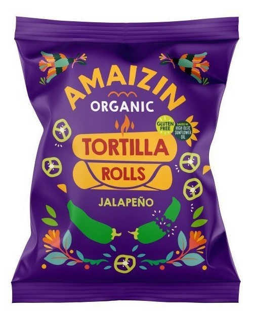 Amaizin Chipsy Tortilla Kukurydziane O Smaku Jalapeno Bezglutenowe Bio 100g